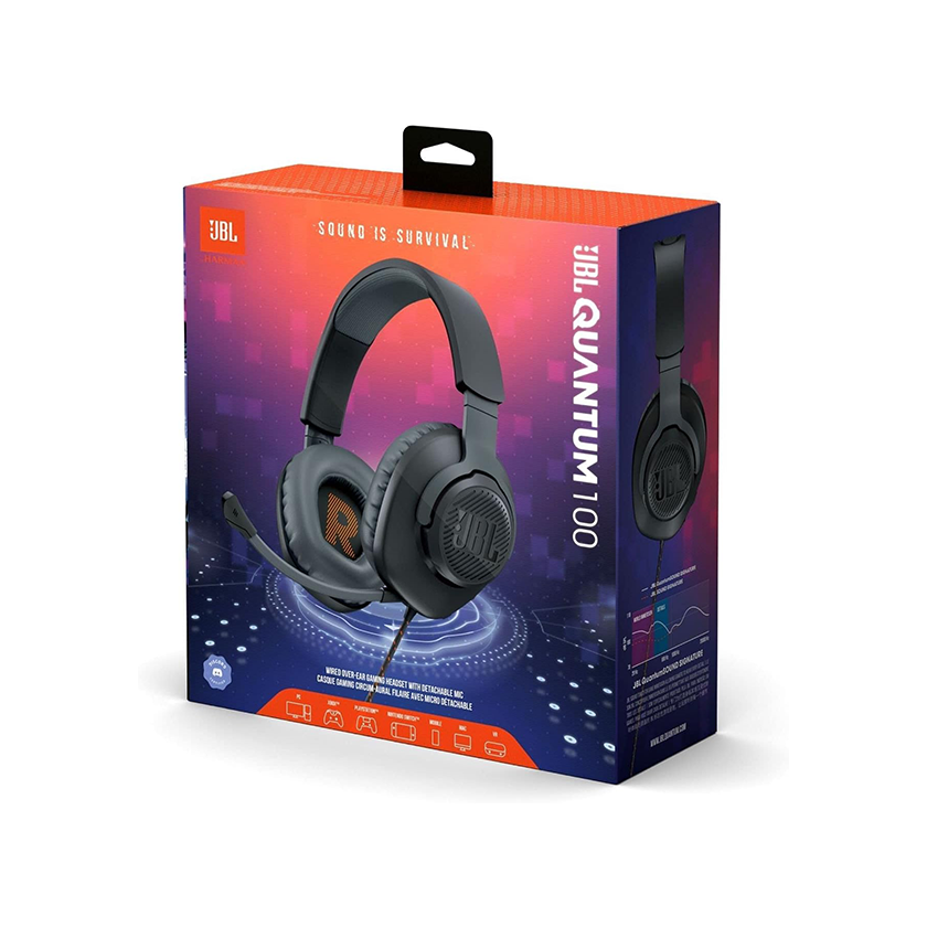 JBL Quantum 100 | Wired Over-Ear Gaming Headphones