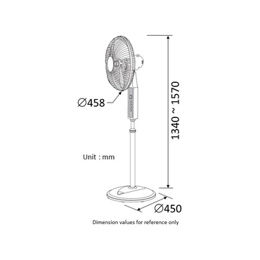KDK Stand Fan P40W (16”)
