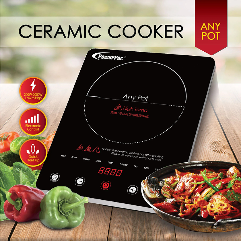PowerPac Ceramic Cooker (Any Pot) PPIC880