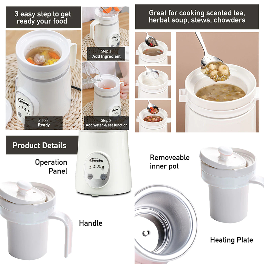 Personal Electric Mug Health Slow Cooker 0.6L PPSC06