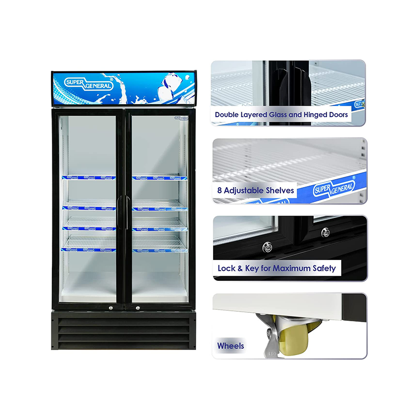 Super General 600L Sliding Door Chiller – SGSC818IF