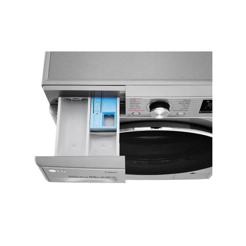 LG 10.5KG Silver Vivace Steam™ Front Load Washing Machine