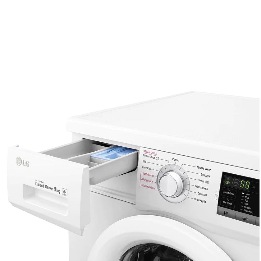 LG 8KG Inverter DD™ | Steam™ Front Load Washing