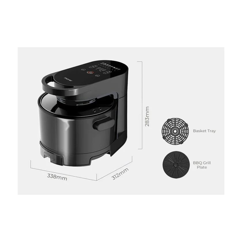 Mayer 2-in-1 Air Fryer & Smokeless BBQ Grill
