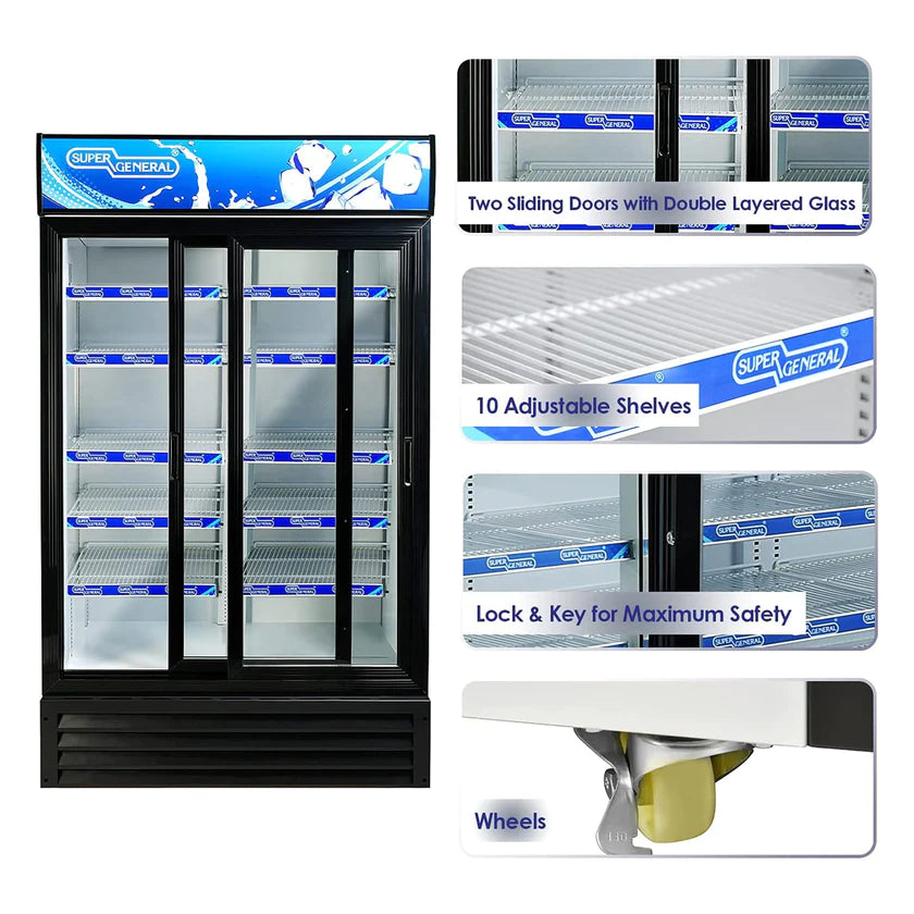 Super General 1000L Double Door Chiller