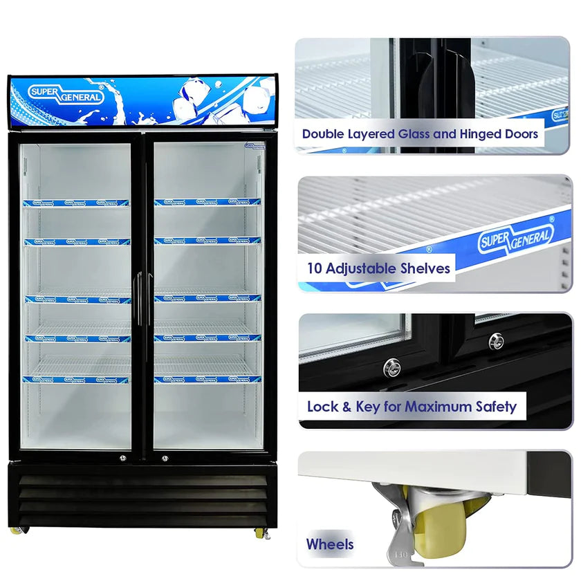 Super General 1200L Double Door Chiller