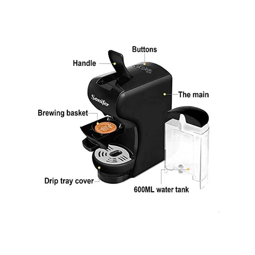 Sonifer 3 in 1 Multi Capsule Coffee Machine