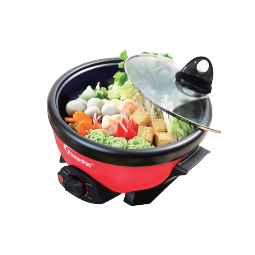 PowerPac 2 In 1 Multi Cooker With Steam Boat & BBQ Function