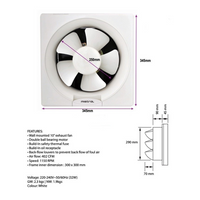 Mistral 10" Wall Mount Exhaust Fan MEF1001