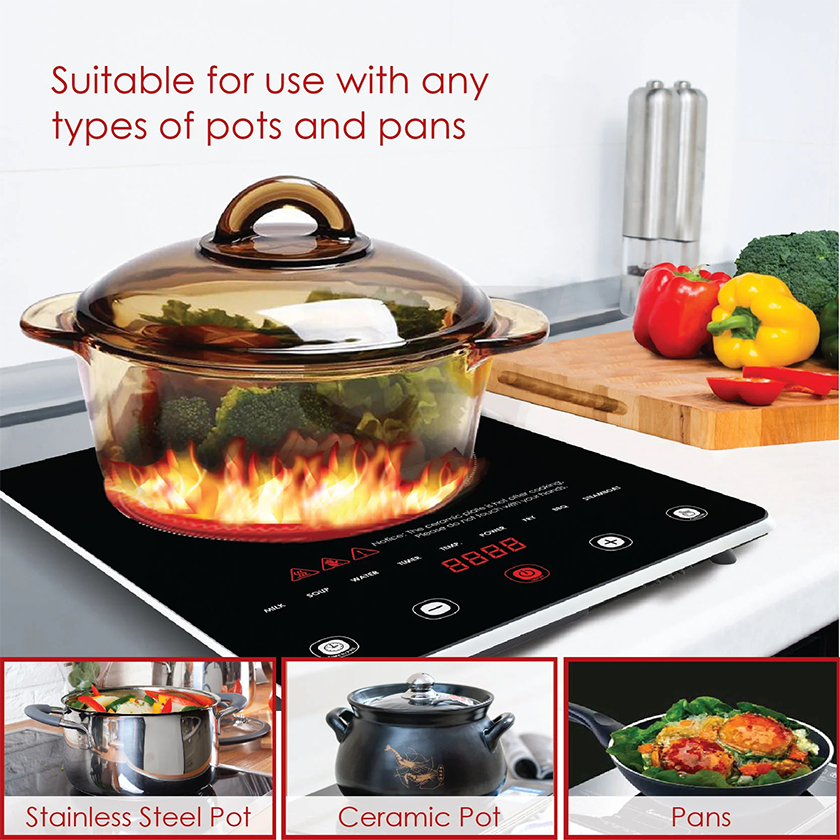 PowerPac Ceramic Cooker (Any Pot) PPIC880