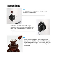 Electric Mini Retro Style 3 Tiers Chocolate Fountain Machine