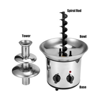 Electric Mini Retro Style 3 Tiers Chocolate Fountain Machine