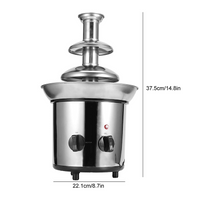 Electric Mini Retro Style 3 Tiers Chocolate Fountain Machine