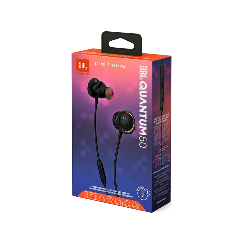 JBL Quantum 50 - In-Ear Wired Gaming Headset With Quantum SOUND technology