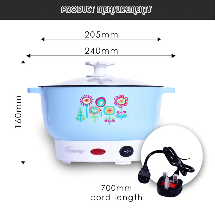 Steamboat 2L Electric Multi Cooker with Non Stick Inner Pot PPMC525