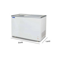 Blue Star Glass Top Deep Freezer 200L