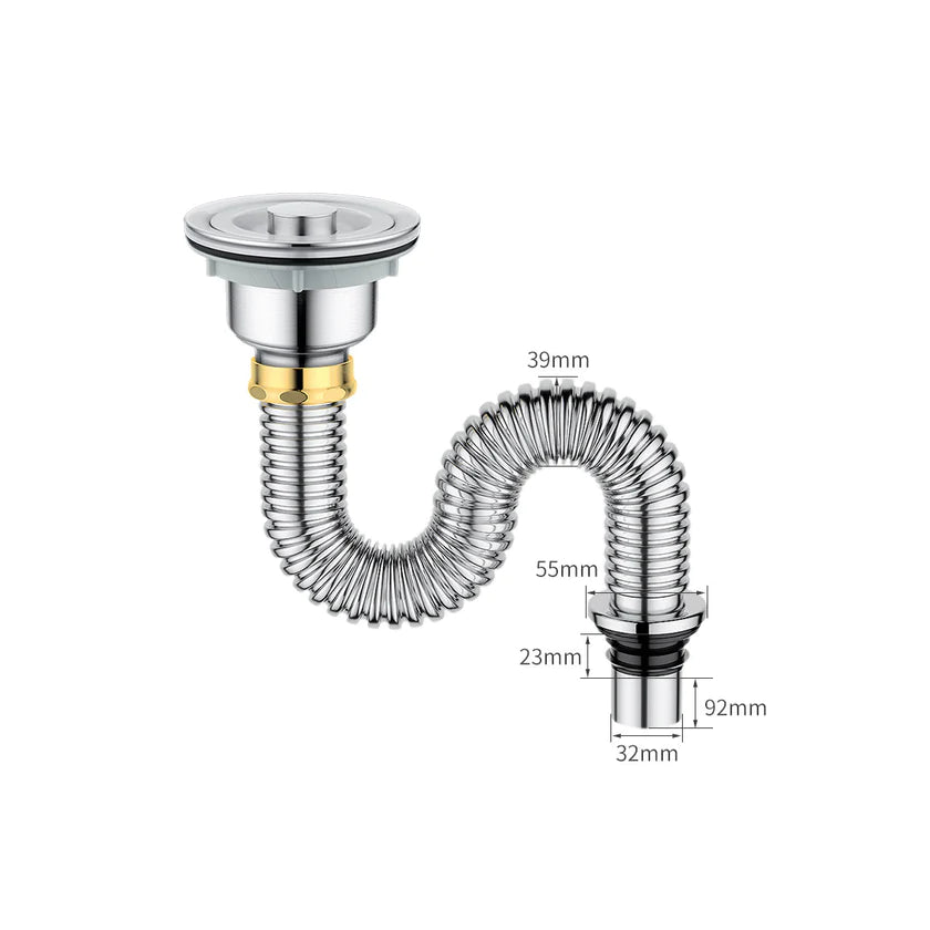 Famal Kitchen Sink Drain Filter & SS Pipe