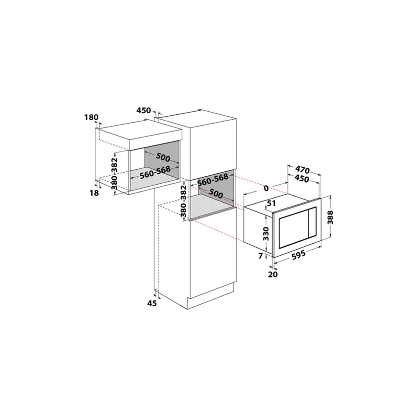 Indesit Built-in Microwave Oven MWI222