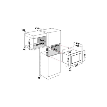 Indesit Built-in Microwave Oven MWI222