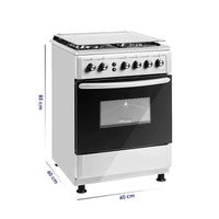 Super General Freestanding 4 Burner Gas Cooker & Oven