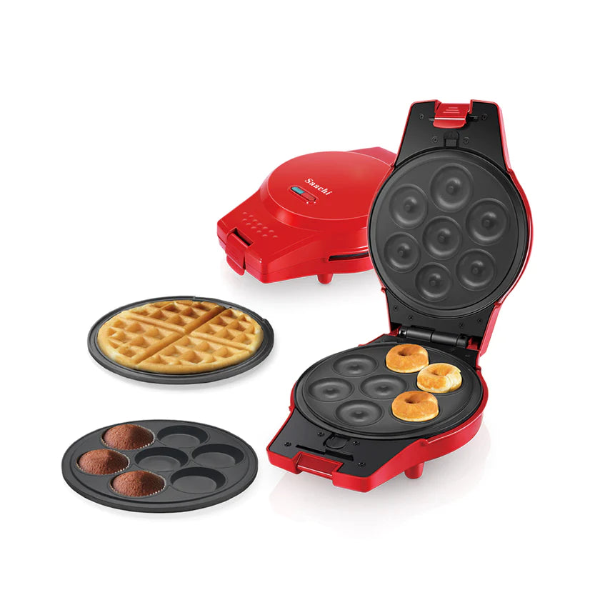 Saachi 3 in 1 Waffle, Donut & Cupcake Maker