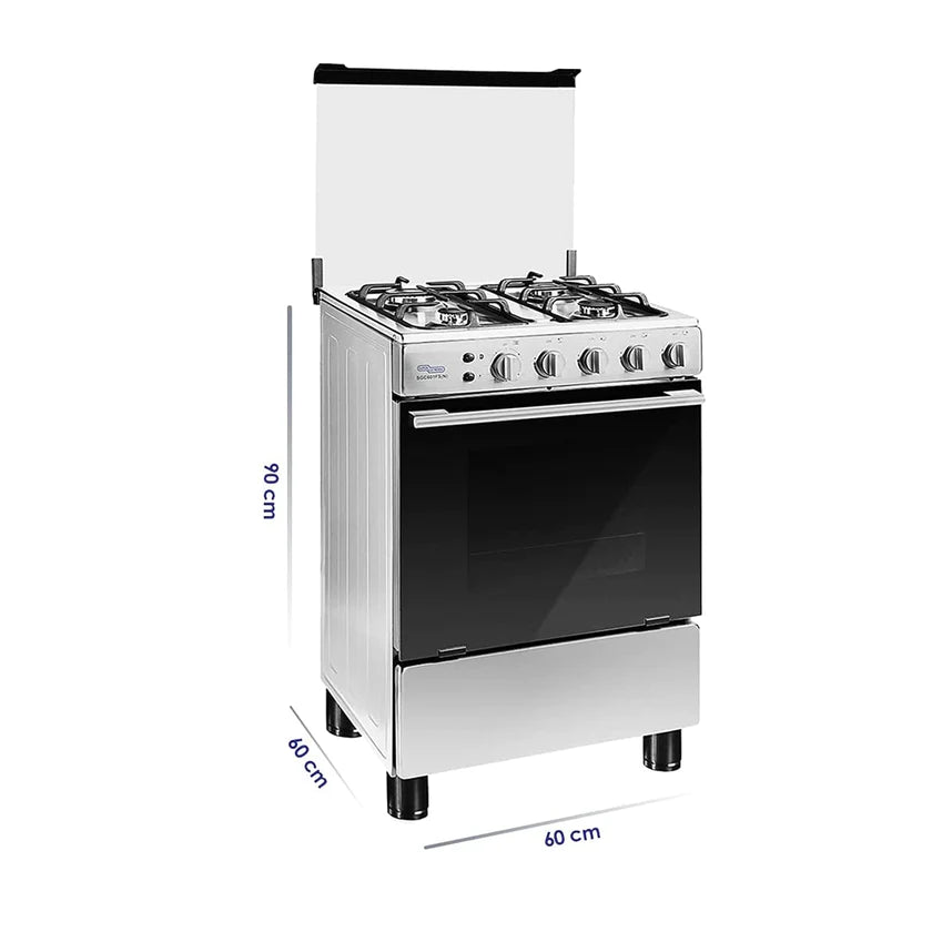 Super General Freestanding 4 Burner Gas Cooker & Oven